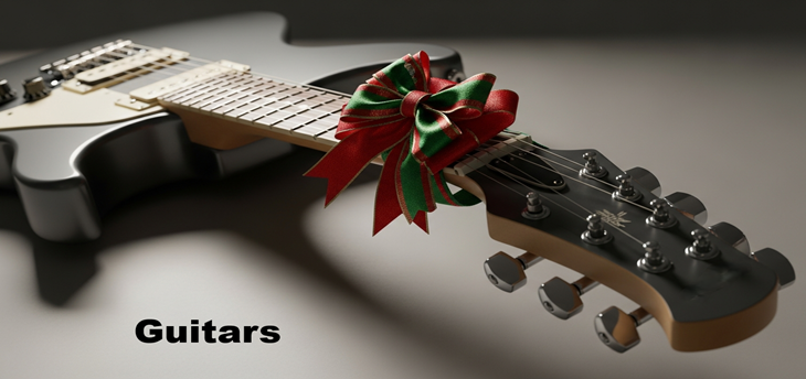 Electric and Acoustic Guitars for Christmas