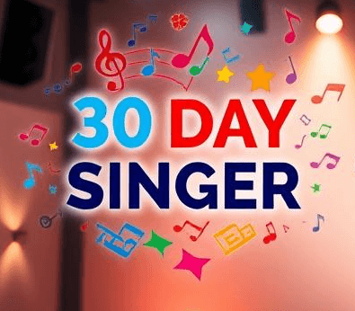 30 Day Singer Level 1 beginner track with short daily singing lessons on pitch, breathing, and vocal range
