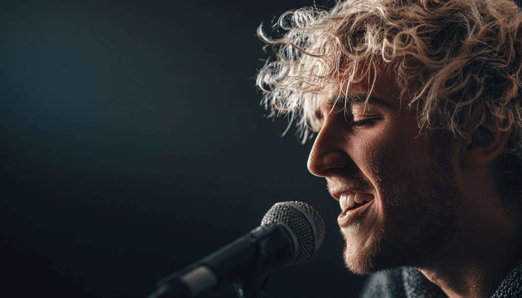 Young man doing Breathing Exercises