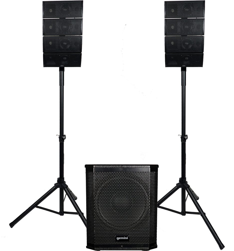 Gemini LRX 448 Speakers and Stands Setup