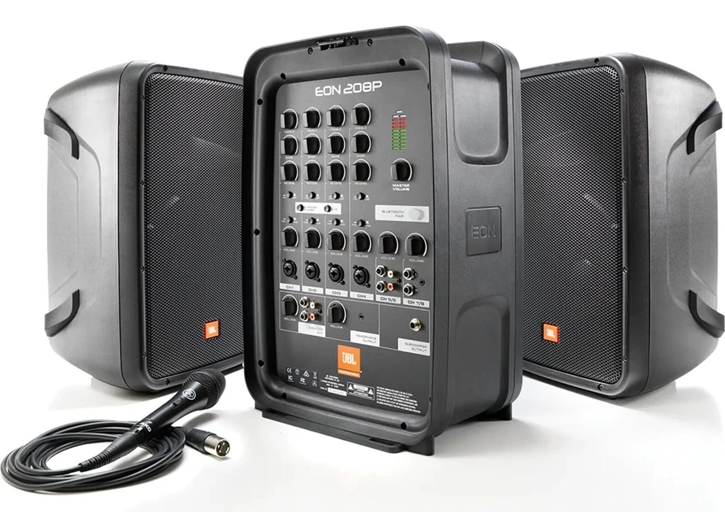 JBL eon208p powered speakers